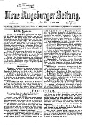 Neue Augsburger Zeitung Freitag 1. Mai 1863