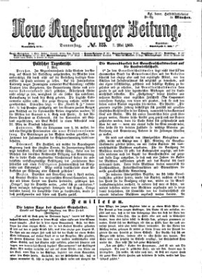 Neue Augsburger Zeitung Donnerstag 7. Mai 1863