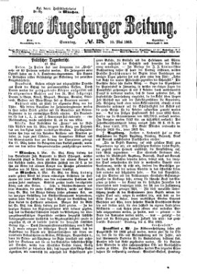 Neue Augsburger Zeitung Sonntag 10. Mai 1863