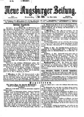 Neue Augsburger Zeitung Donnerstag 14. Mai 1863