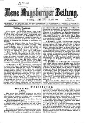 Neue Augsburger Zeitung Dienstag 19. Mai 1863