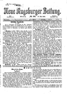 Neue Augsburger Zeitung Mittwoch 27. Mai 1863