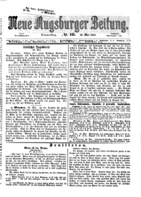 Neue Augsburger Zeitung Donnerstag 28. Mai 1863