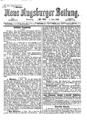 Neue Augsburger Zeitung Sonntag 7. Juni 1863