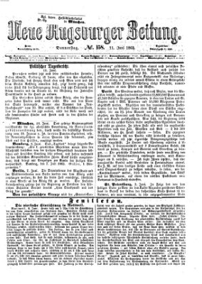 Neue Augsburger Zeitung Donnerstag 11. Juni 1863