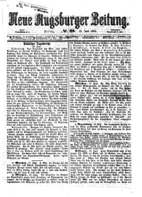 Neue Augsburger Zeitung Freitag 19. Juni 1863