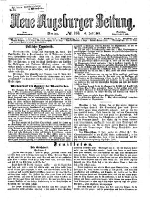 Neue Augsburger Zeitung Montag 6. Juli 1863