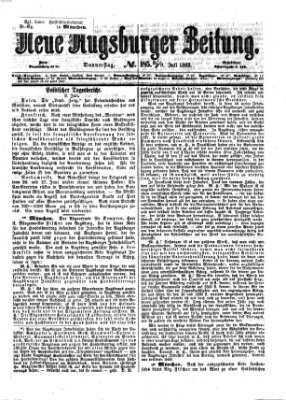 Neue Augsburger Zeitung Donnerstag 9. Juli 1863