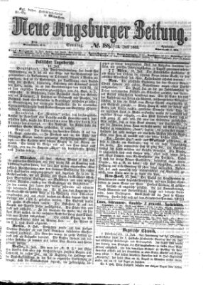 Neue Augsburger Zeitung Sonntag 12. Juli 1863