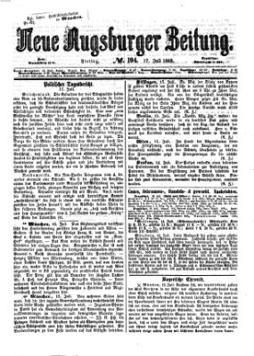 Neue Augsburger Zeitung Freitag 17. Juli 1863