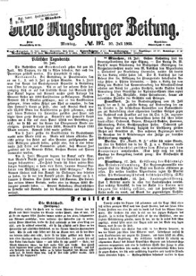 Neue Augsburger Zeitung Montag 20. Juli 1863