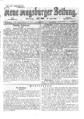 Neue Augsburger Zeitung Mittwoch 22. Juli 1863