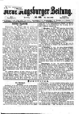 Neue Augsburger Zeitung Freitag 24. Juli 1863