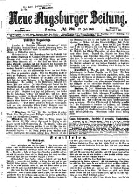 Neue Augsburger Zeitung Montag 27. Juli 1863