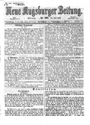 Neue Augsburger Zeitung Mittwoch 29. Juli 1863