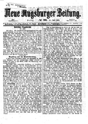 Neue Augsburger Zeitung Freitag 31. Juli 1863