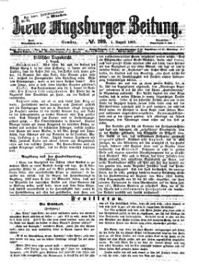 Neue Augsburger Zeitung Samstag 1. August 1863