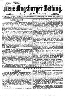 Neue Augsburger Zeitung Montag 3. August 1863