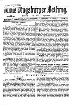 Neue Augsburger Zeitung Mittwoch 5. August 1863