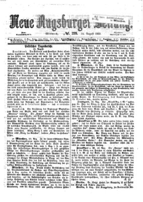 Neue Augsburger Zeitung Mittwoch 12. August 1863