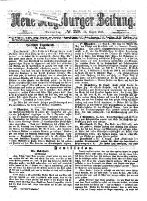 Neue Augsburger Zeitung Donnerstag 13. August 1863