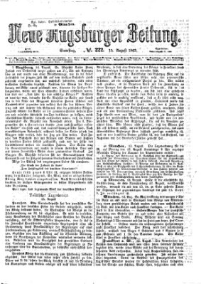 Neue Augsburger Zeitung Samstag 15. August 1863