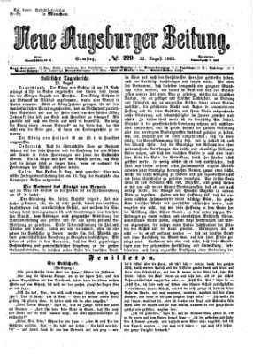 Neue Augsburger Zeitung Samstag 22. August 1863