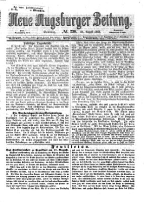 Neue Augsburger Zeitung Sonntag 23. August 1863