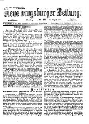 Neue Augsburger Zeitung Montag 24. August 1863