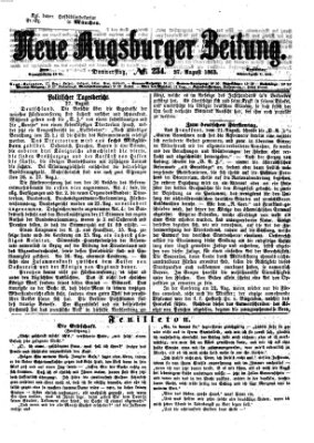 Neue Augsburger Zeitung Donnerstag 27. August 1863