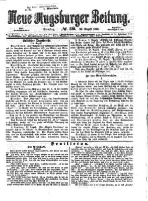 Neue Augsburger Zeitung Samstag 29. August 1863