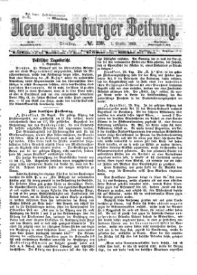 Neue Augsburger Zeitung Dienstag 1. September 1863