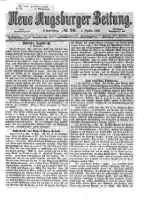 Neue Augsburger Zeitung Donnerstag 3. September 1863