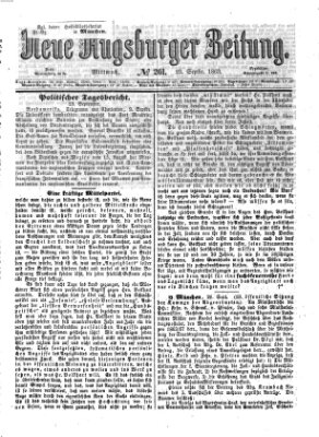 Neue Augsburger Zeitung Mittwoch 23. September 1863