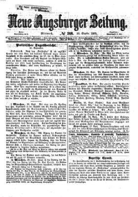 Neue Augsburger Zeitung Mittwoch 30. September 1863