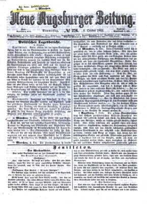 Neue Augsburger Zeitung Donnerstag 8. Oktober 1863