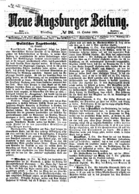 Neue Augsburger Zeitung Dienstag 13. Oktober 1863