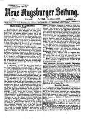 Neue Augsburger Zeitung Mittwoch 14. Oktober 1863