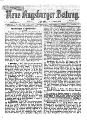 Neue Augsburger Zeitung Samstag 17. Oktober 1863