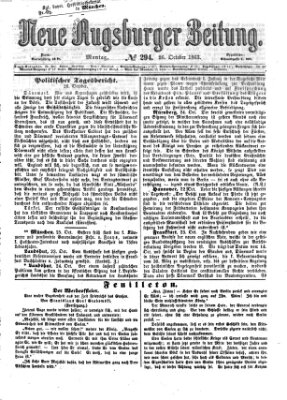 Neue Augsburger Zeitung Montag 26. Oktober 1863