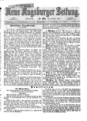 Neue Augsburger Zeitung Mittwoch 28. Oktober 1863