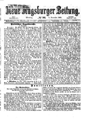 Neue Augsburger Zeitung Montag 2. November 1863