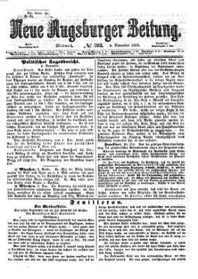 Neue Augsburger Zeitung Mittwoch 4. November 1863