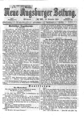 Neue Augsburger Zeitung Mittwoch 18. November 1863