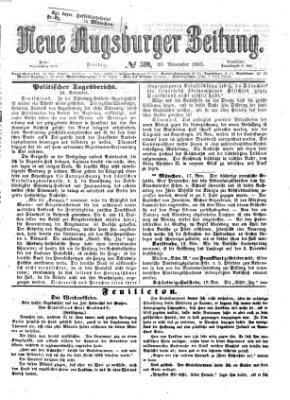 Neue Augsburger Zeitung Freitag 20. November 1863