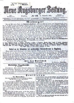 Neue Augsburger Zeitung Samstag 21. November 1863