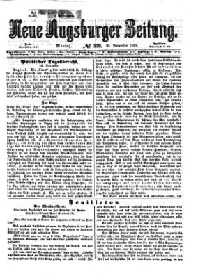 Neue Augsburger Zeitung Montag 30. November 1863