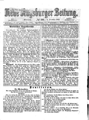 Neue Augsburger Zeitung Mittwoch 9. Dezember 1863