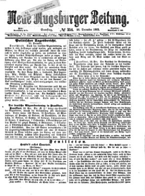 Neue Augsburger Zeitung Samstag 26. Dezember 1863