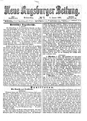 Neue Augsburger Zeitung Donnerstag 7. Januar 1864